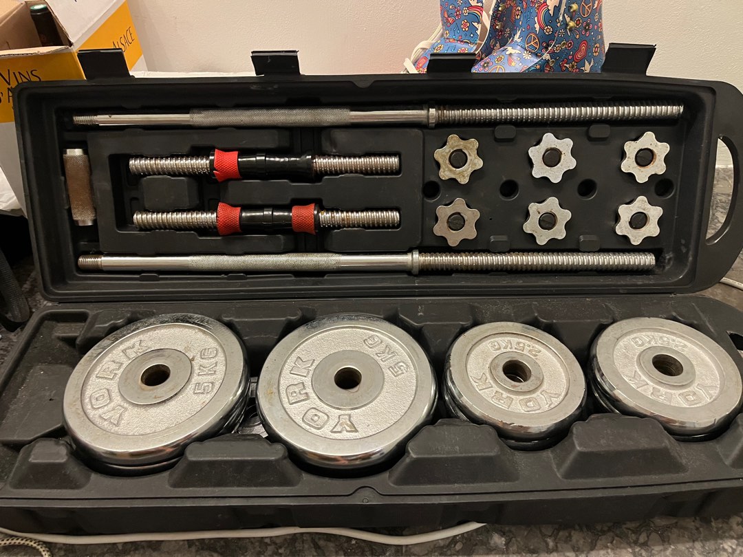 50 kg dumbbell and bar set, Sports Equipment, Exercise & Fitness