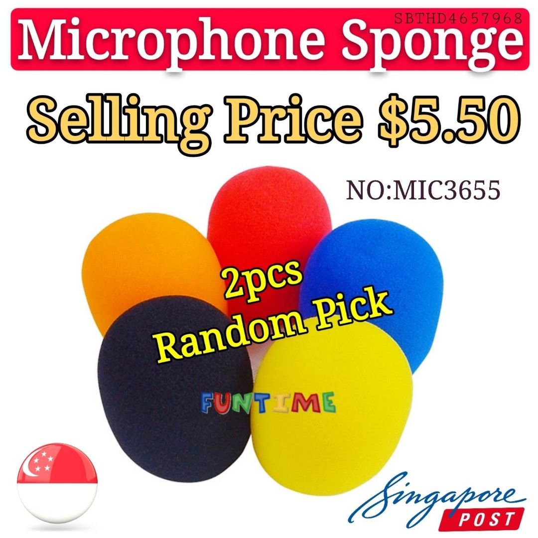 🎁 (A2) Karaoke Microphone Cover Microphone Sponge Disposable Mic cover Mic Sponge amplifier speaker song system wireless Microphone Cover  Resident club committee club63235537286019114