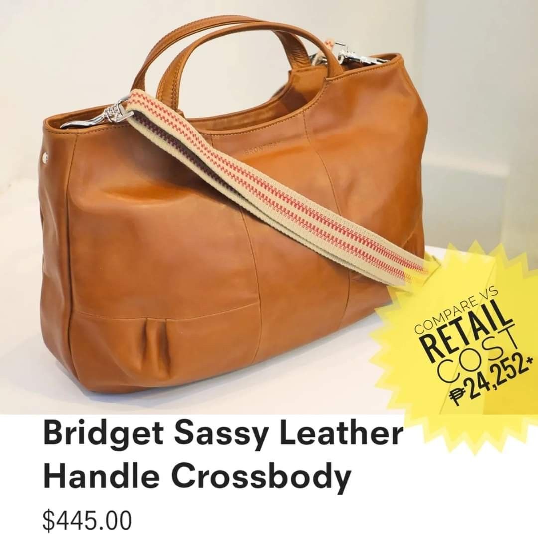 Bridget sassy leather bag - Black - Brontibay