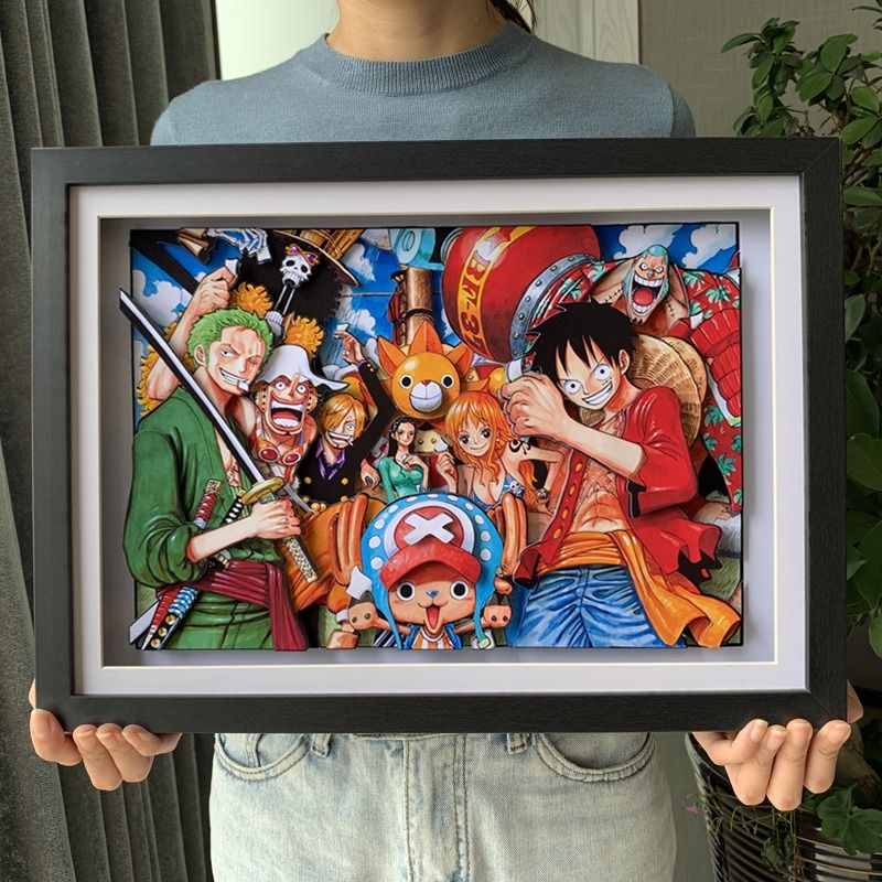 ONE PIECE 3D額縁 [希少] IN STOCK ] One Piece – Framed 3D Layered Paper Art