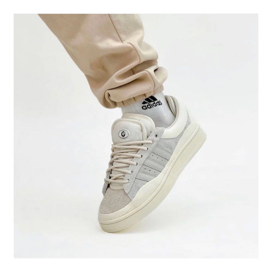 Adidas Campus x Bad Bunny 'Cloud White/Aluminum-Chalk White ...