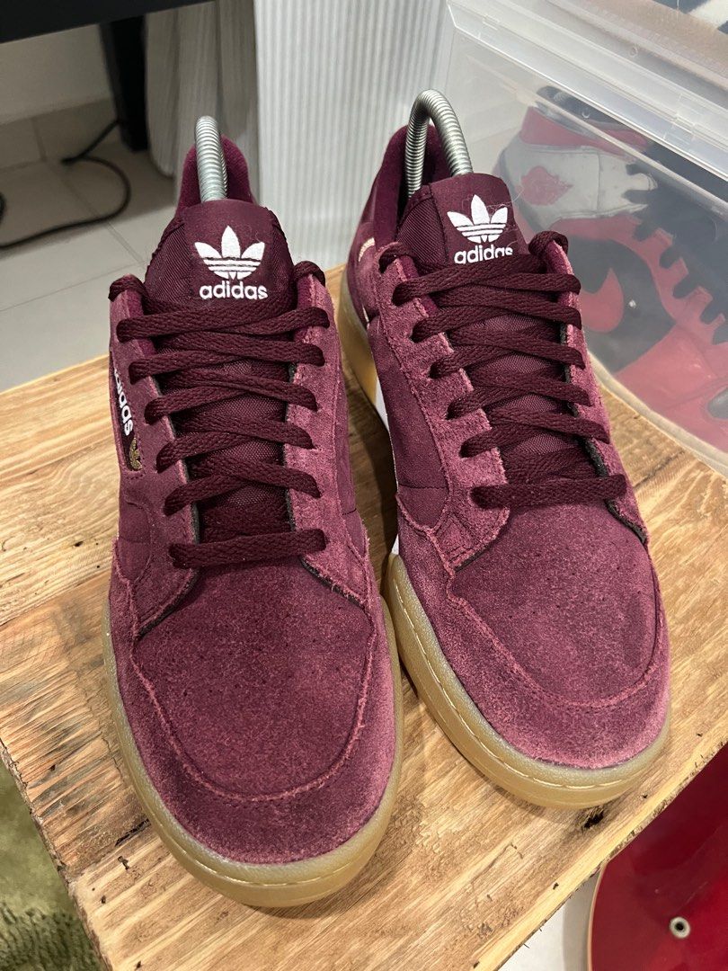 Adidas continental burgundy store