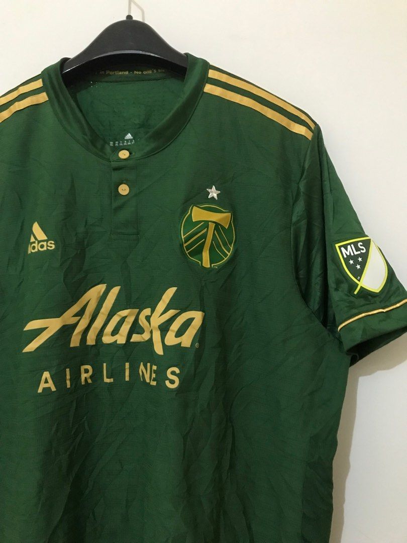 Adidas Portland Timbers MLS 2021 Home Soccer Jersey Men's Medium  Alaska Airlines