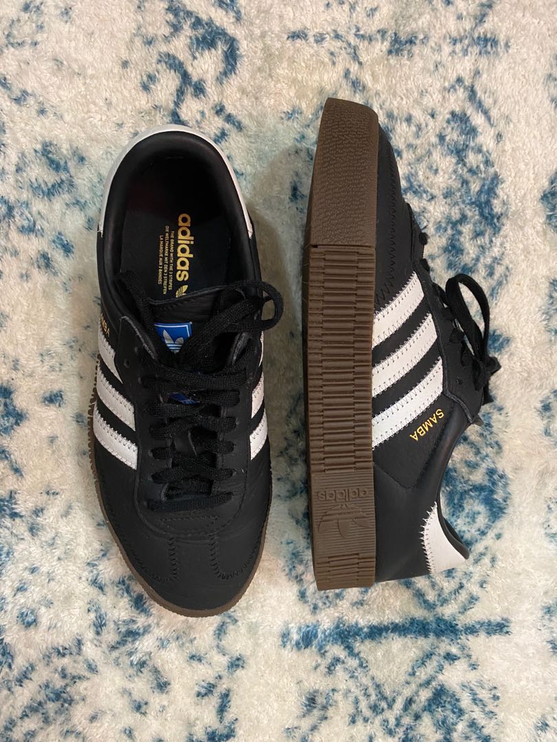 Adidas originals samba rose trainers clearance in tan with gum sole