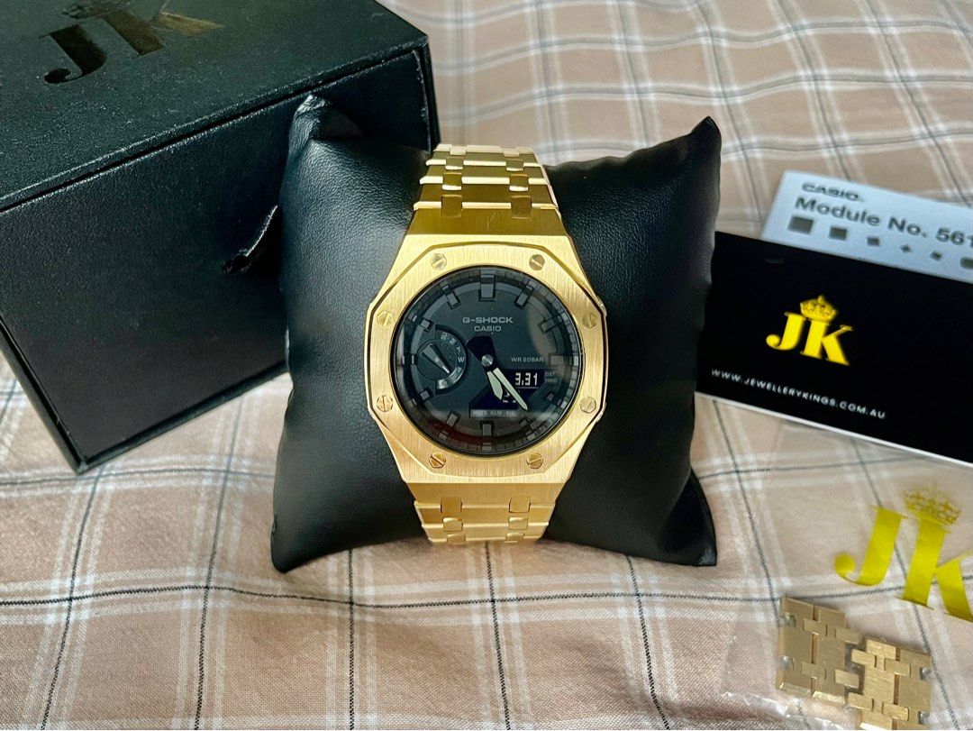 All Gold Casioak G Shock Custom Watch