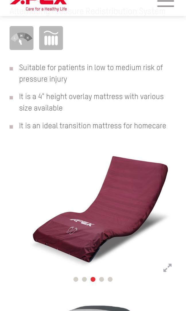 Apex Domus 2 (Alternating Pressure Redistribution System), Health