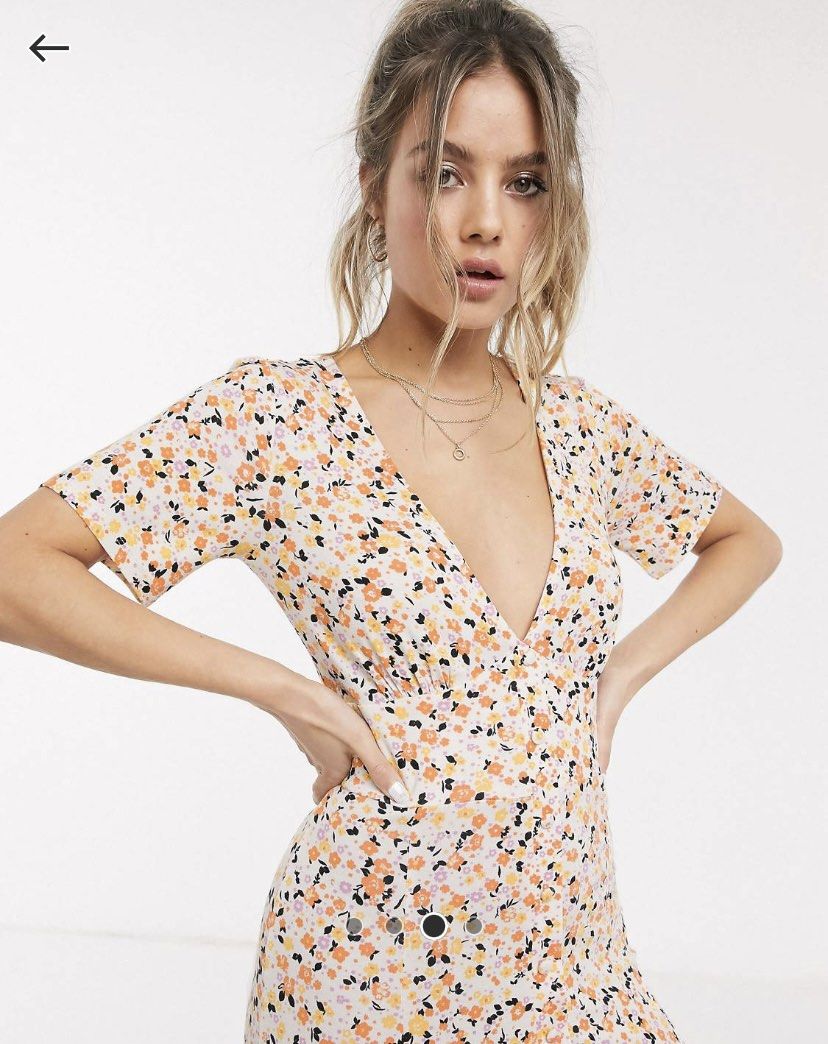 Button through maxi tea dress online