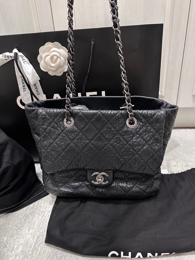 Authentic Chanel classic flap large shopping tote 30cm