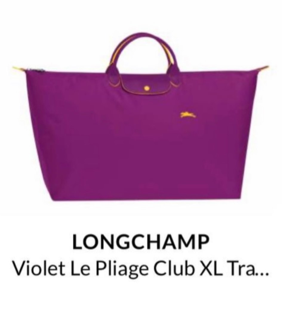 Authentic LONGCHAMP Violet Le Pliage XL Travel, Women's Fashion, Bags