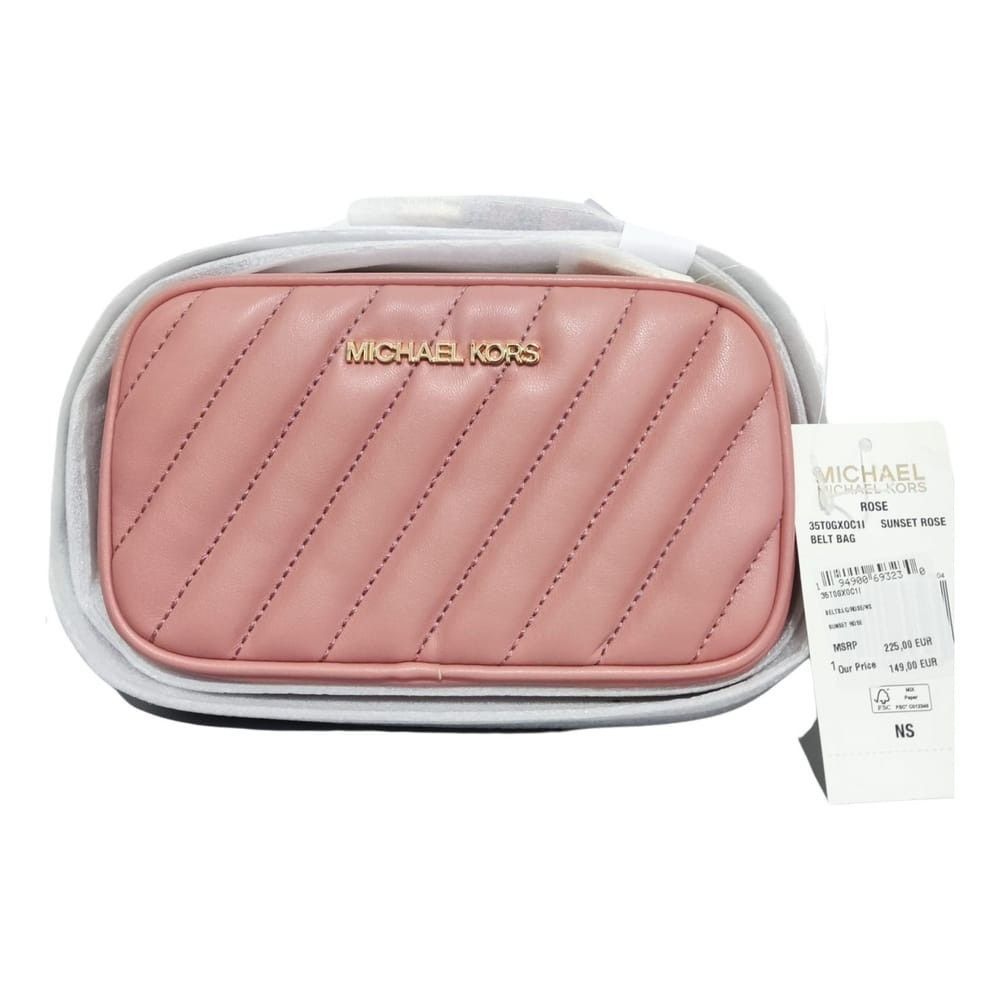 Michael kors rose best sale quilted convertible belt bag