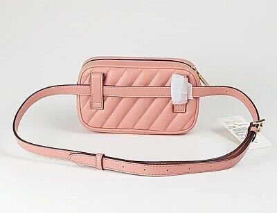 Michael michael kors rose quilted convertible belt best sale bag