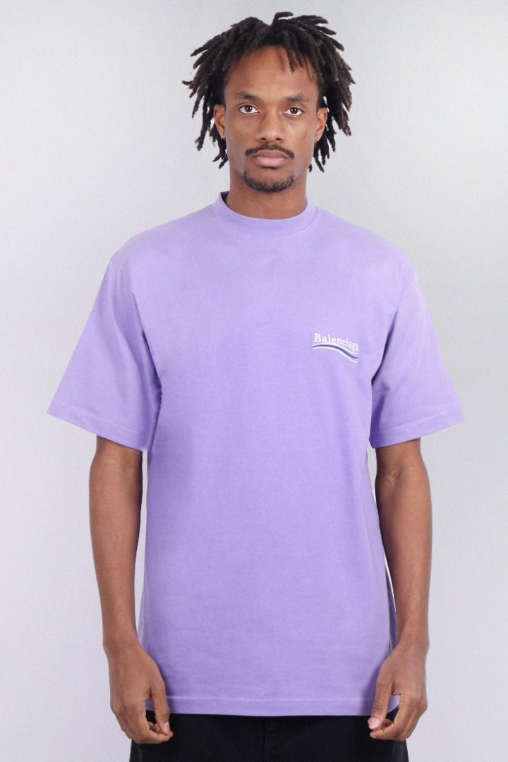 Purple balenciaga t shirt hot sale