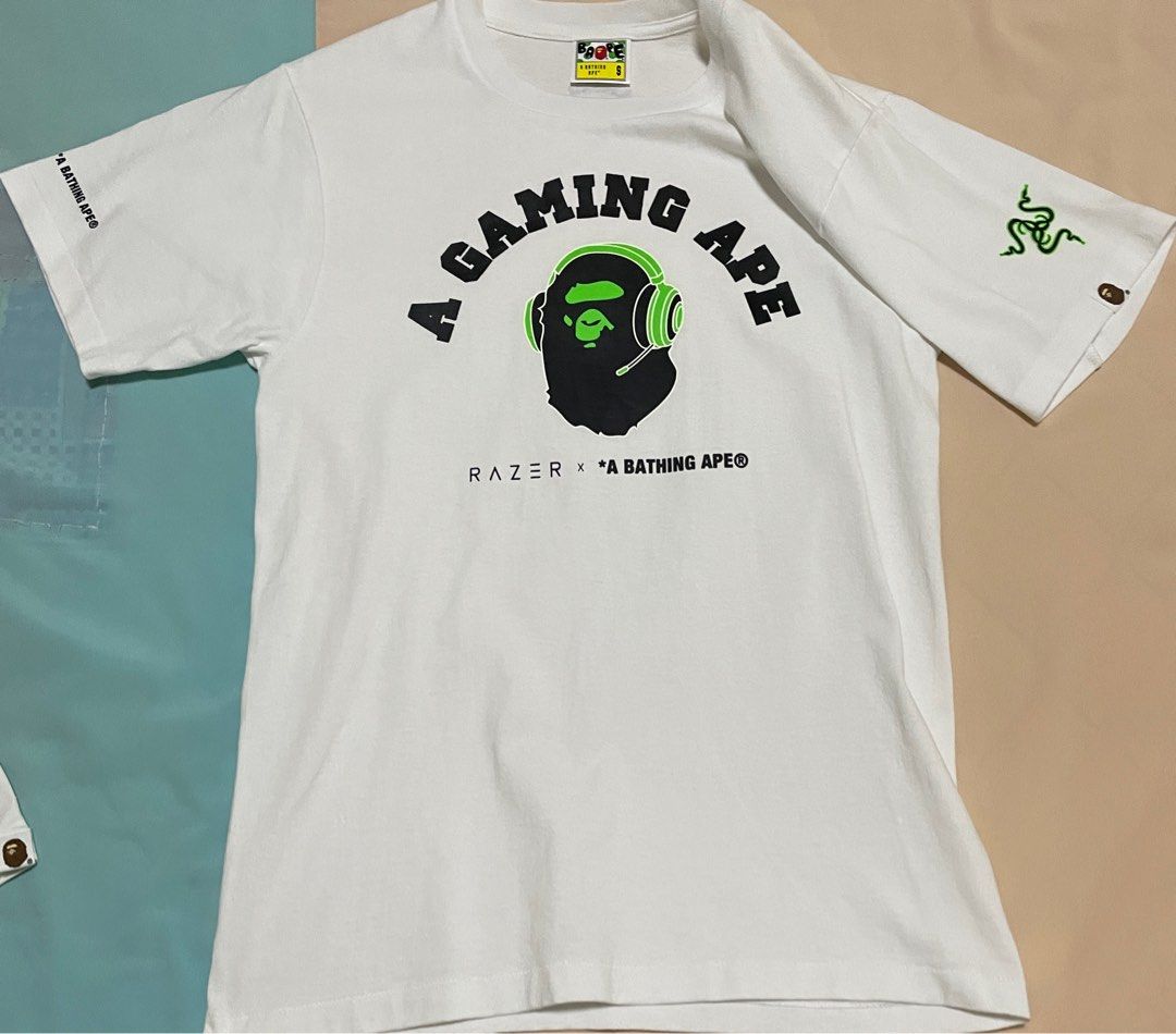 Bape Tee x Razer( exclusive ), Men's Fashion, Tops Sets, Tshirts