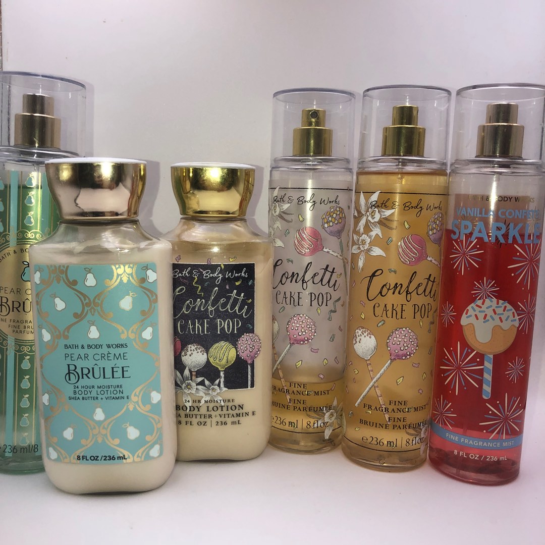 Bath & Body Works BBW Confetti Cake Pop Vanilla Rainbow Sparkle Pear