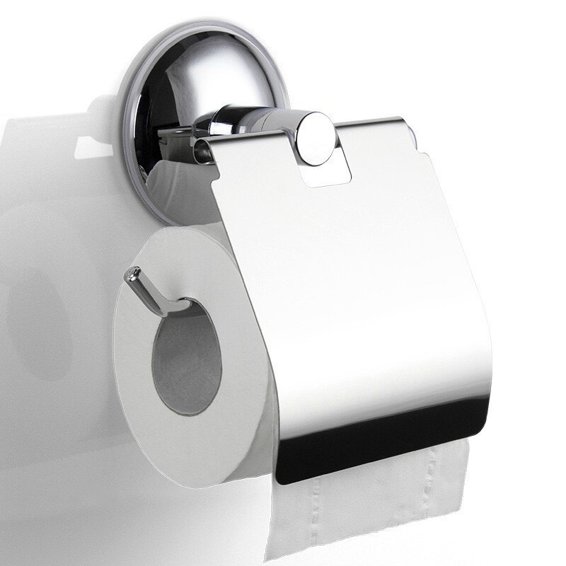 Bathroom Paper Toilet Roll Holder Suction No Drilling, Furniture & Home