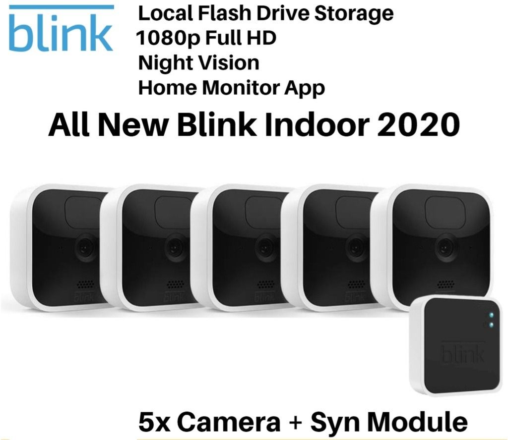 2 Blink Mini Indoor 1080p HD WiFi Security Camera Motion Detection Black  SEALED
