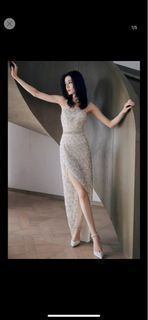 BN crystal embroidered prom dress