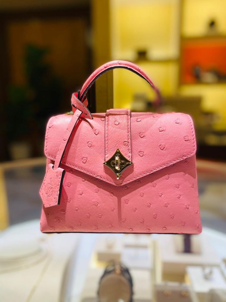 Rose Des Vents Mini Ostrich Leather - Women - Handbags