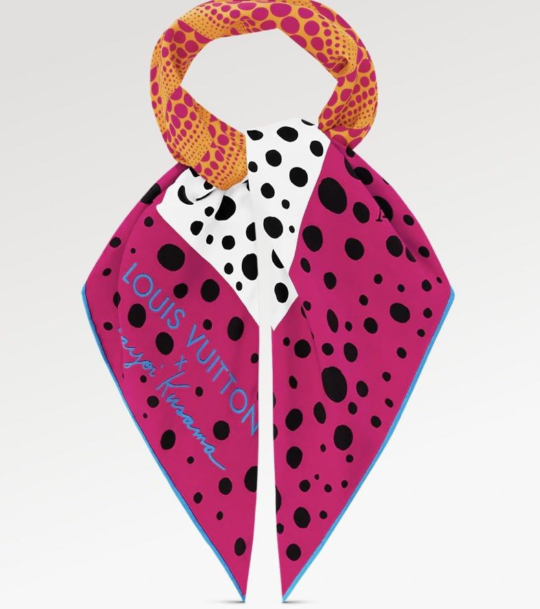 Silk scarf Louis Vuitton x Yayoi Kusama Pink in Silk - 33467249