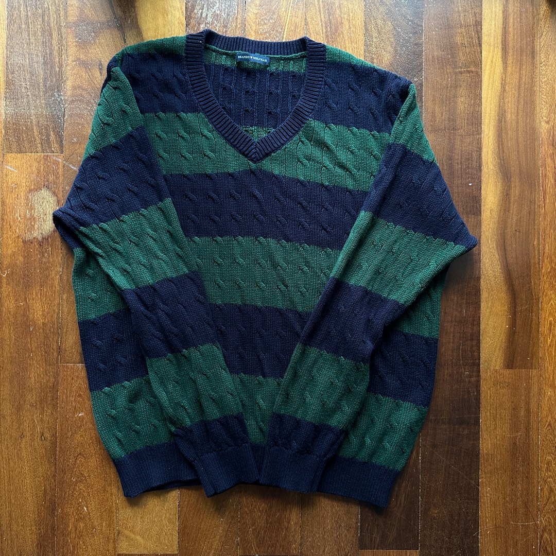 brandy green blue nikki sweater, Women's Fashion, Tops, Longsleeves on Carousell