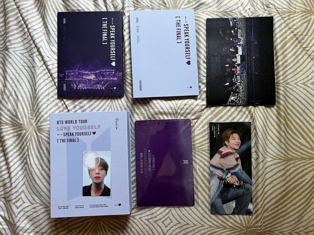 BTS Love Yourself Speak Yourself DVD with V PC (Category: CDs & DVDs) located in Santa Rosa. Submitted by meldeclutters (Listing ID 1224149464, Image 1). Description: BTS Love Yourself Speak Yourself DVD - Complete inclusions - POB - V PC Php 3,000 (final price) - mod: ggx, grab - mop: gcash, unionbank, grabpay.