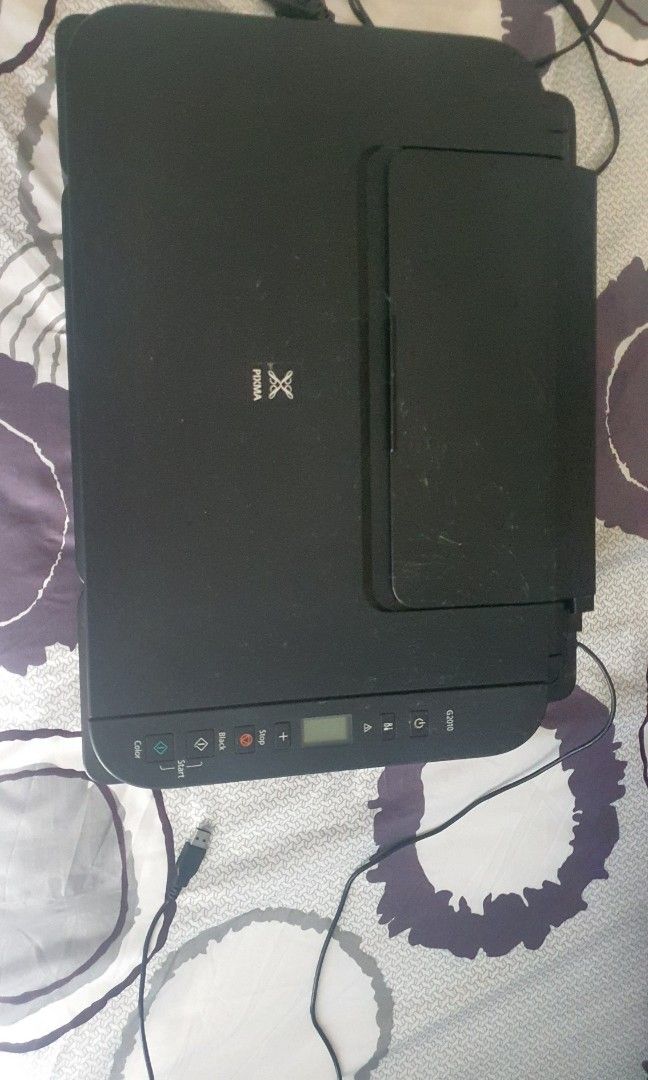 Canon G2010 Printer for sale (Category: Printers, Scanners & Copiers) located in Paranaque City. Submitted by epicwind_d979dc (Listing ID 1224184058, Image 1). Description: Lightly used Canon G2010 printer/scanner. Includes cables and CD installer . Box not included. Note: Black and colored printer head newly replaced. ink pad also newly replaced. Reason for Selling: bought another printer.