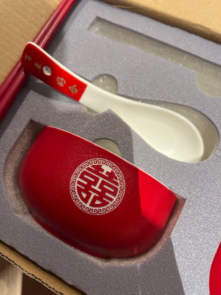 Chinese Wedding Bowl Set, Furniture & Home Living, Home Decor, Vases & Decorative Bowls on Carousell