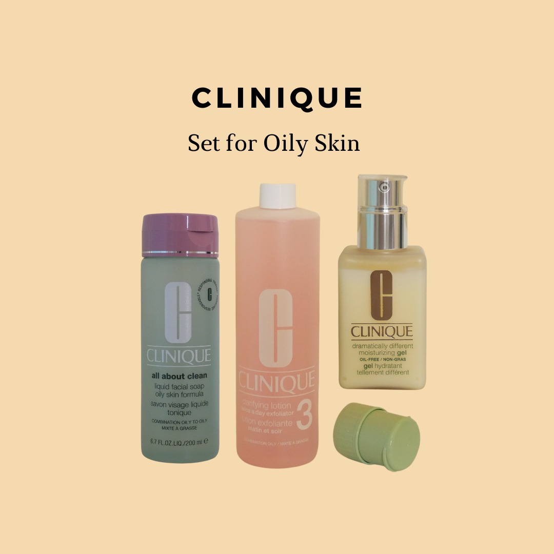 Clinique Set for Oily Skin, Beauty & Personal Care, Face, Face Care on