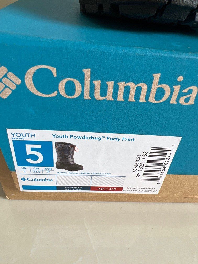 Columbia Youth Powderbug Forty Print Snow Boot