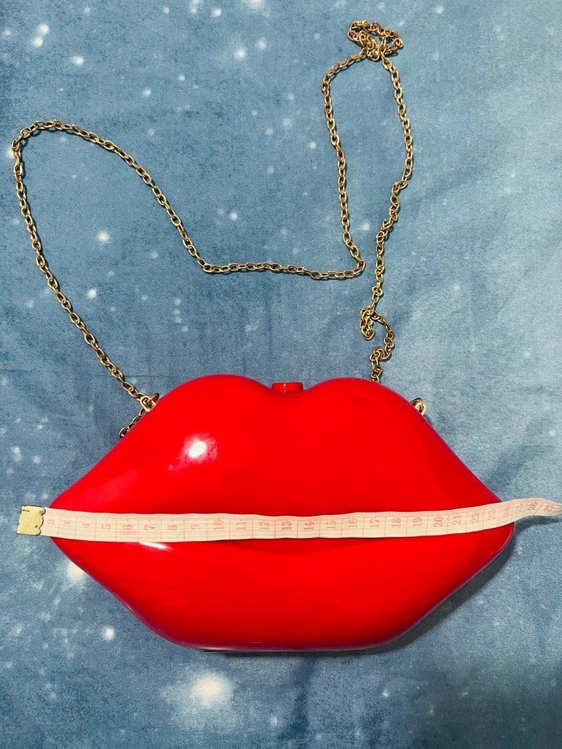 Red lips new arrivals bag
