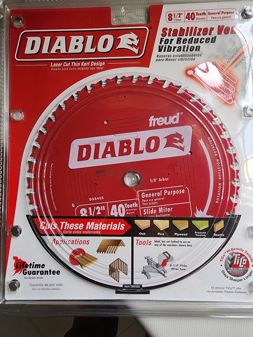 Diablo Table Saw Blade(new), Furniture & Home Living, Home Improvement