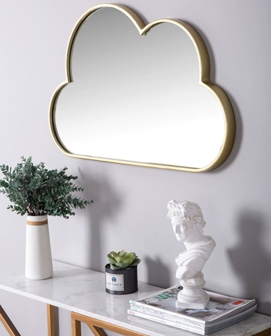 DRIZZLY Modern Vanity Cloud Wall Mirror, Furniture & Home Living, Home