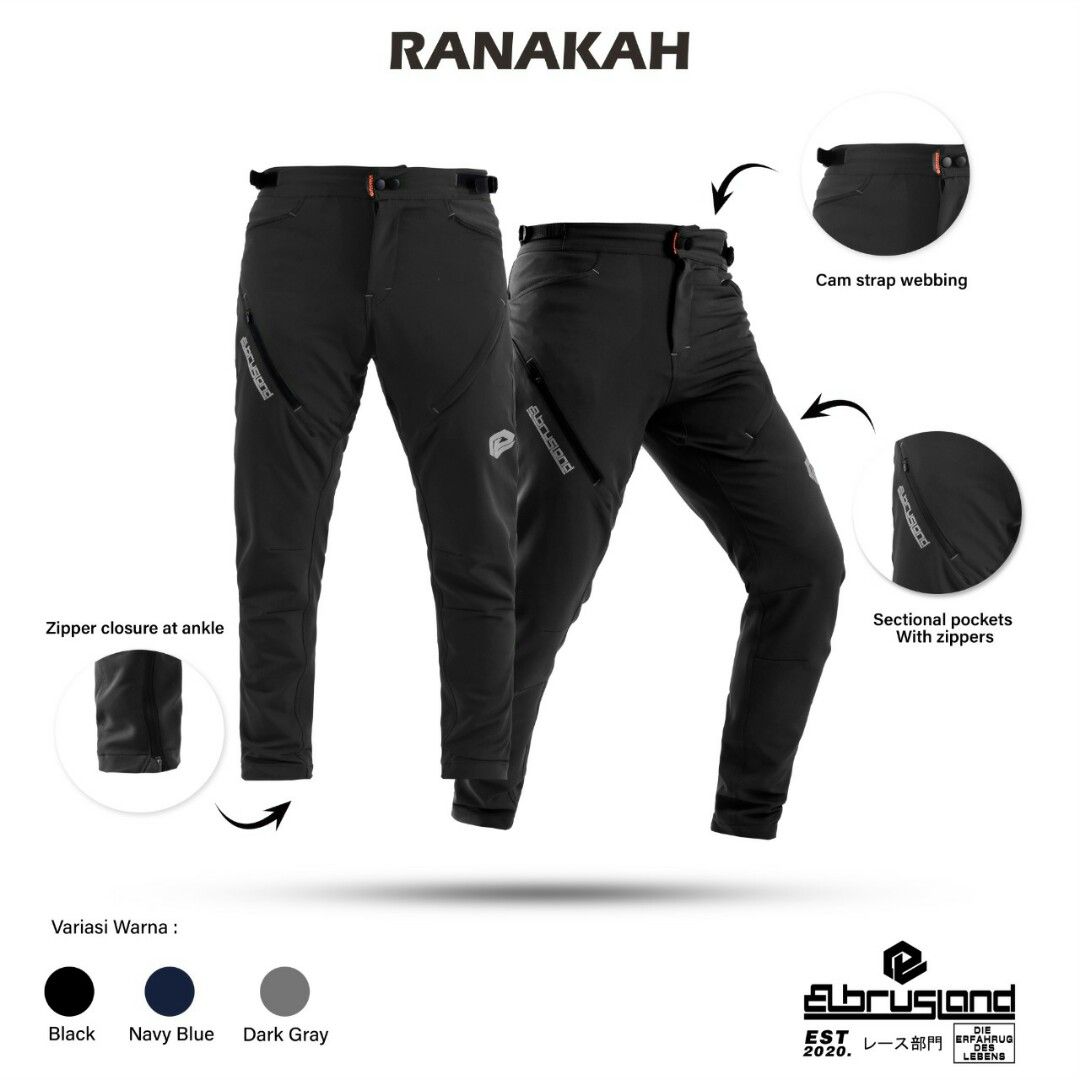 Enduro Pants Elbrusland Ranakah Black, Sports Equipment, Bicycles