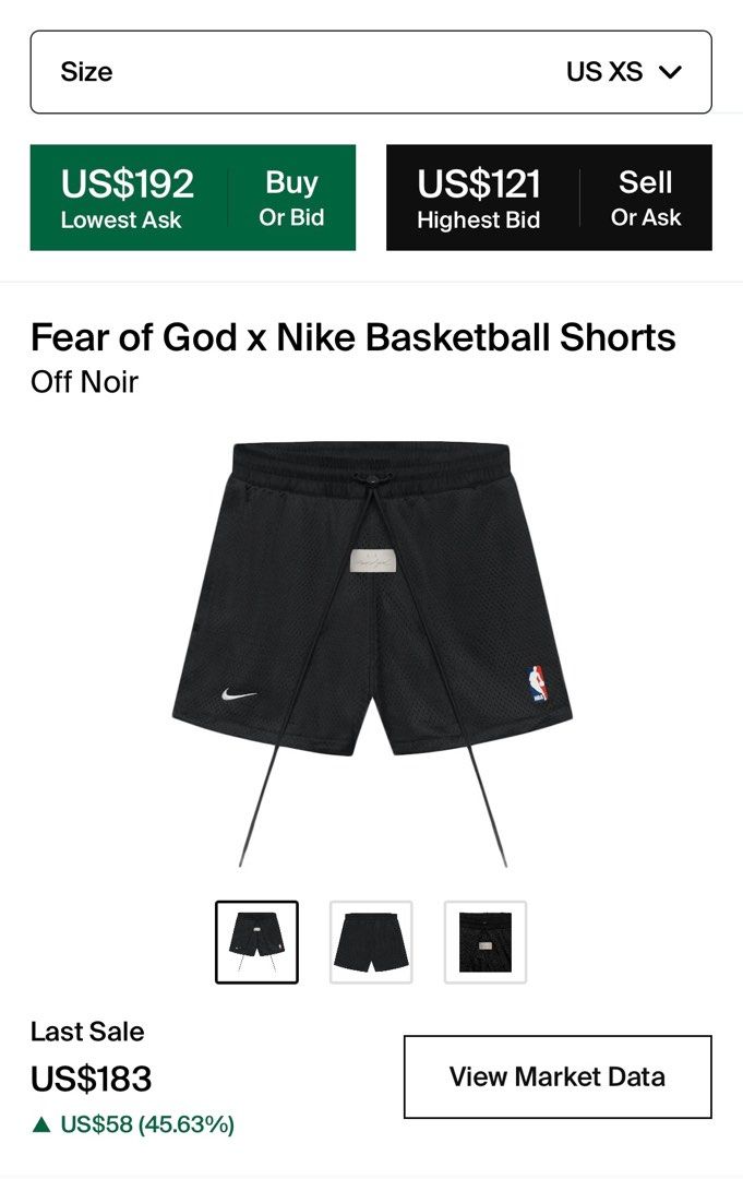 FEAR OF GOD x Nike Basketball Shorts Off Noir - FW20 - US