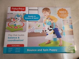 Fisher Price 座地彈跳音樂小狗連盒