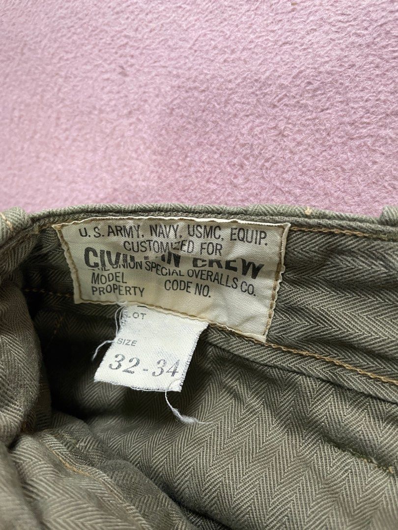 FREEWHEELERS M-1942 HBT TROUSERS HEAVY WEIGHT YARN-DYED