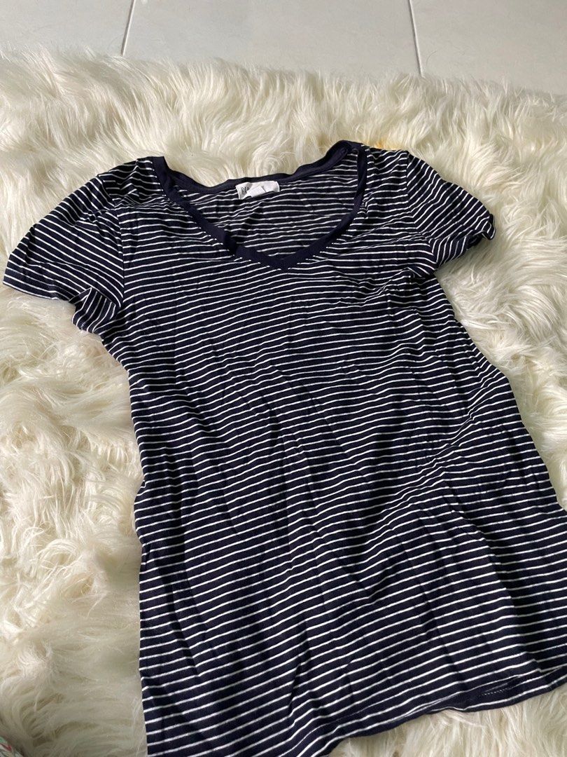Gap black and shop white striped shirt