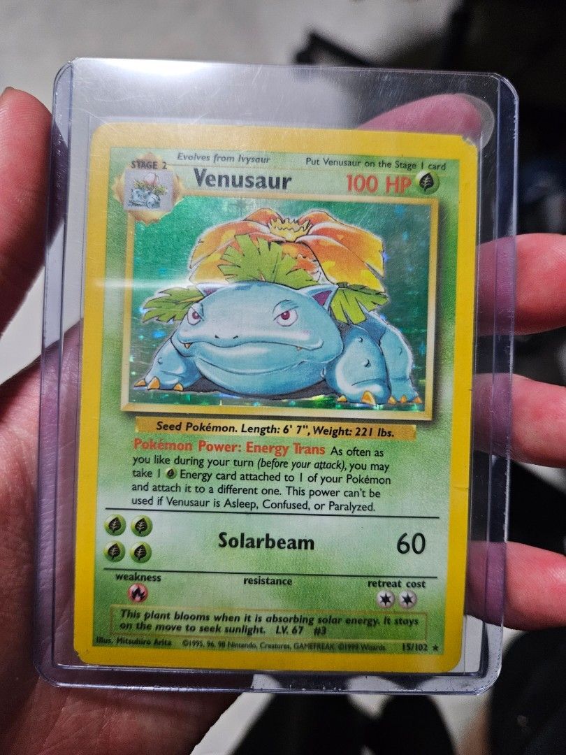 Gen 1 Venusaur holo, Hobbies & Toys, Toys & Games on Carousell