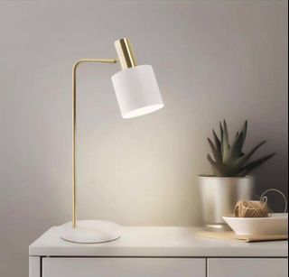 Gold White Desk Table Lamp