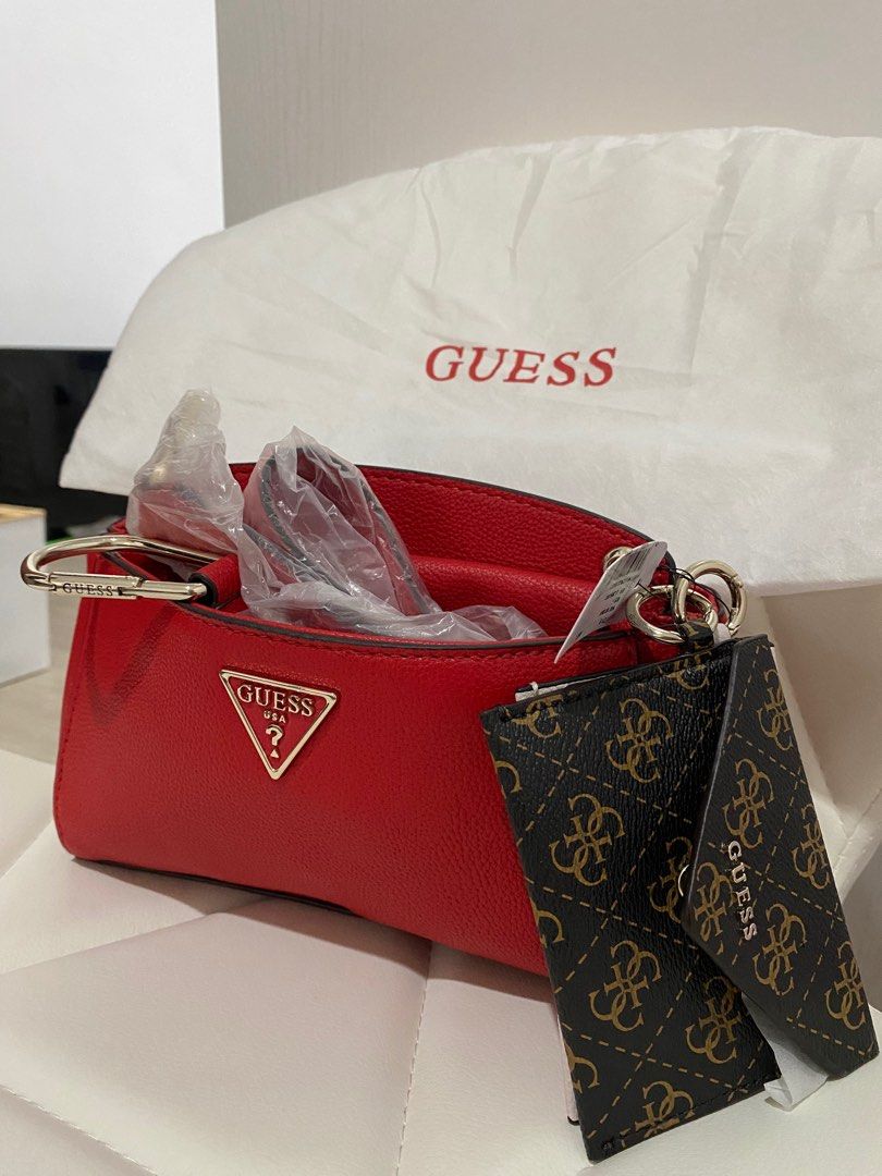GUESS Kirby mini crossbody, Fesyen Wanita, Tas & Dompet di Carousell