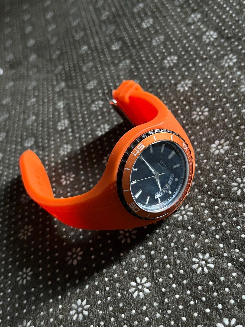 Guess orange watch sales