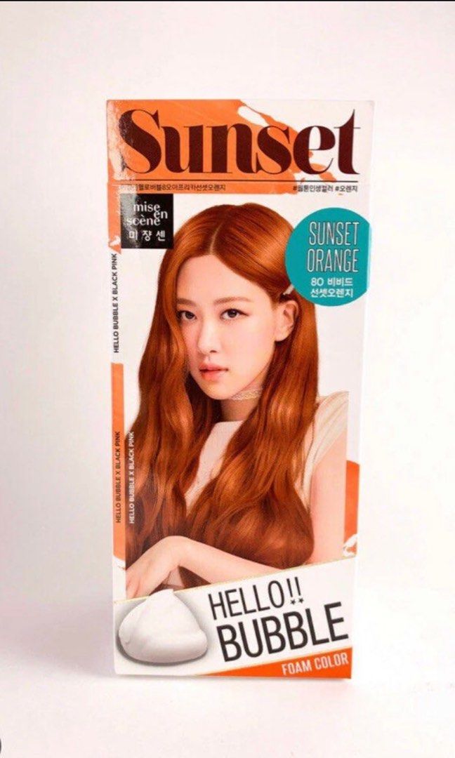 Hello Bubble Mise En Scene Hair Dye Sunset Orange, Beauty & Personal