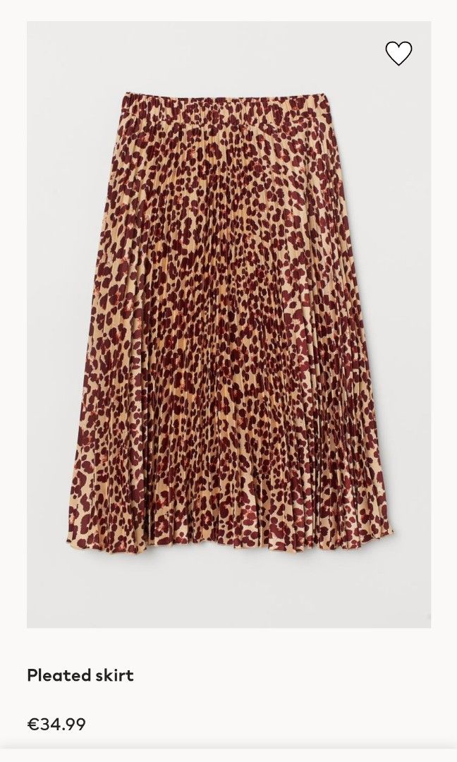 Leopard print midi skirt h&m clearance
