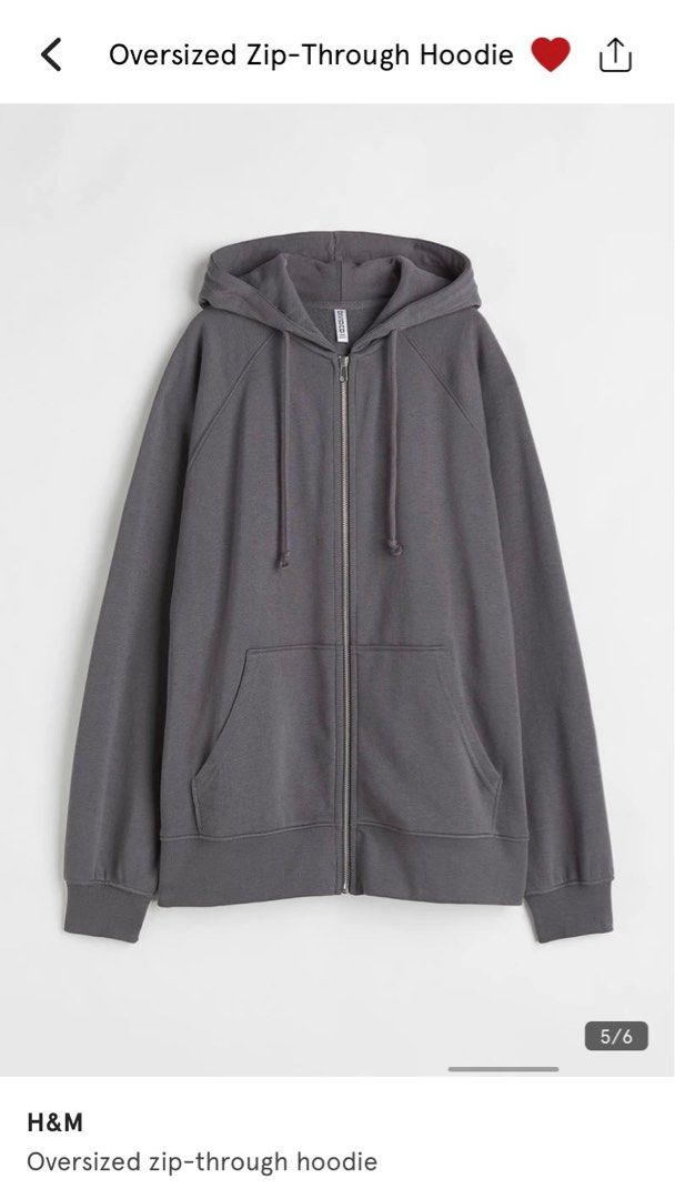 H and m zip hoodie online