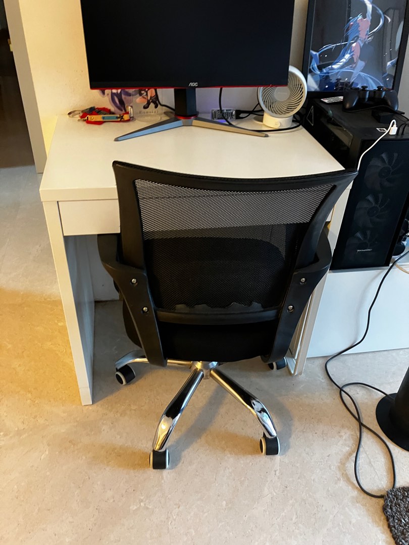 IKEA computer table & chair, Furniture & Home Living, Furniture, Tables