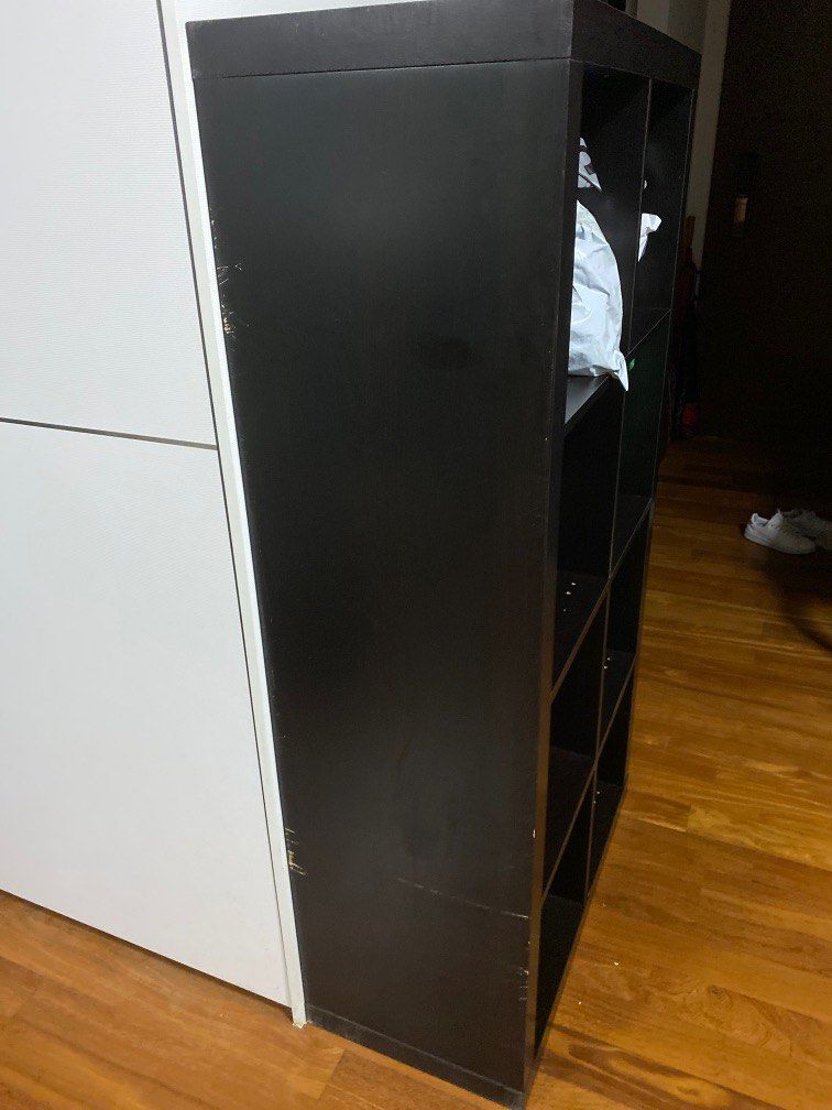Ikea Kallax Shelving Unit, black brown, 2x4, Furniture & Home Living