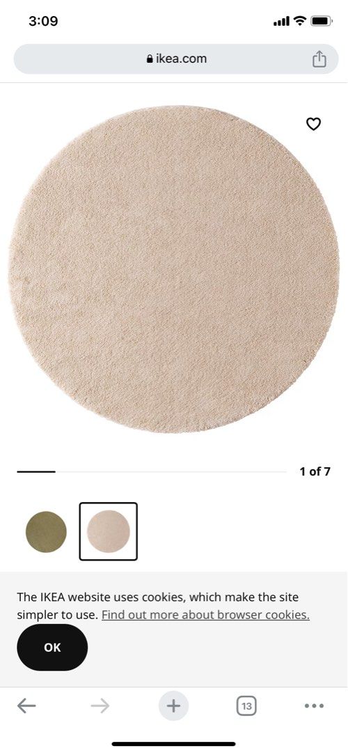 Ikea Round Rugs (Carpet), Furniture & Home Living, Home Decor, Carpets