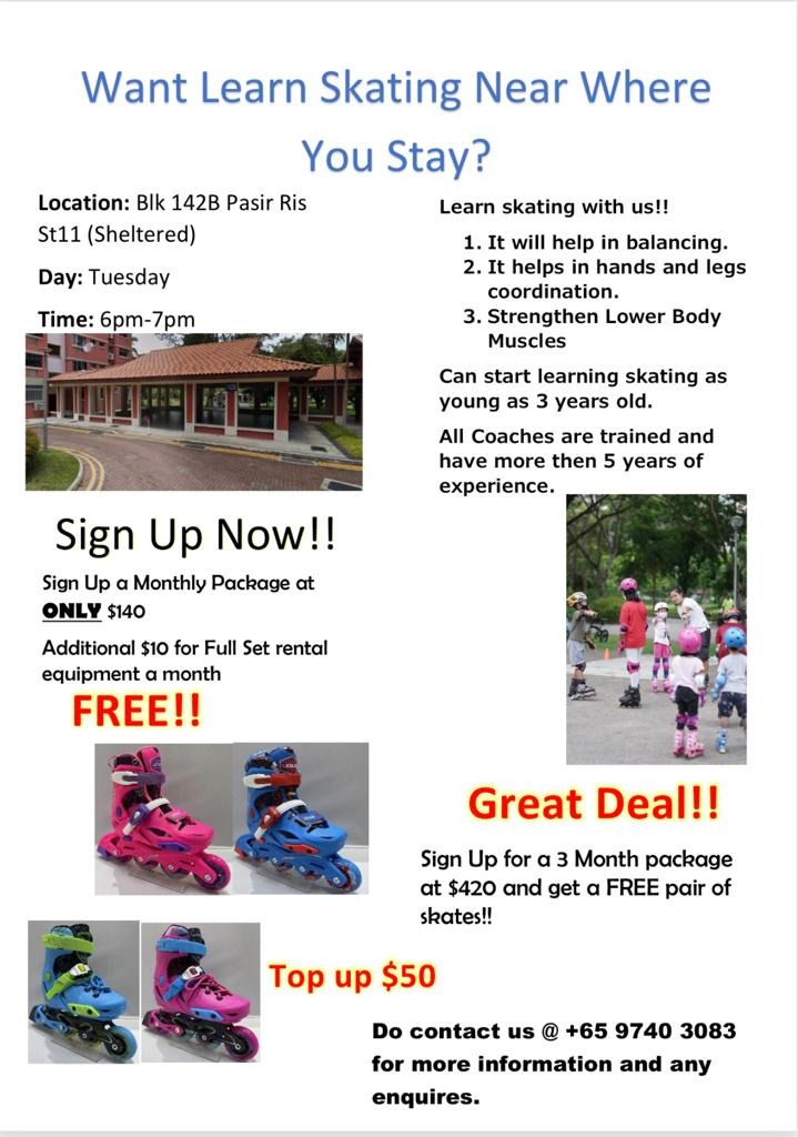 Inline Skating Lesson Pasir Ris St11, Sports Equipment, Sports