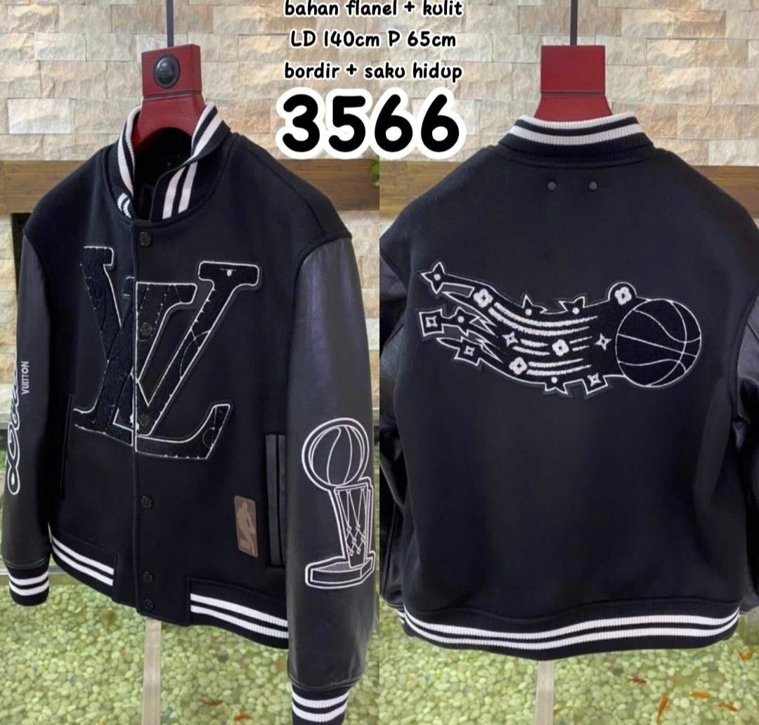 Jaket LV, Fesyen Pria, Pakaian , Atasan di Carousell