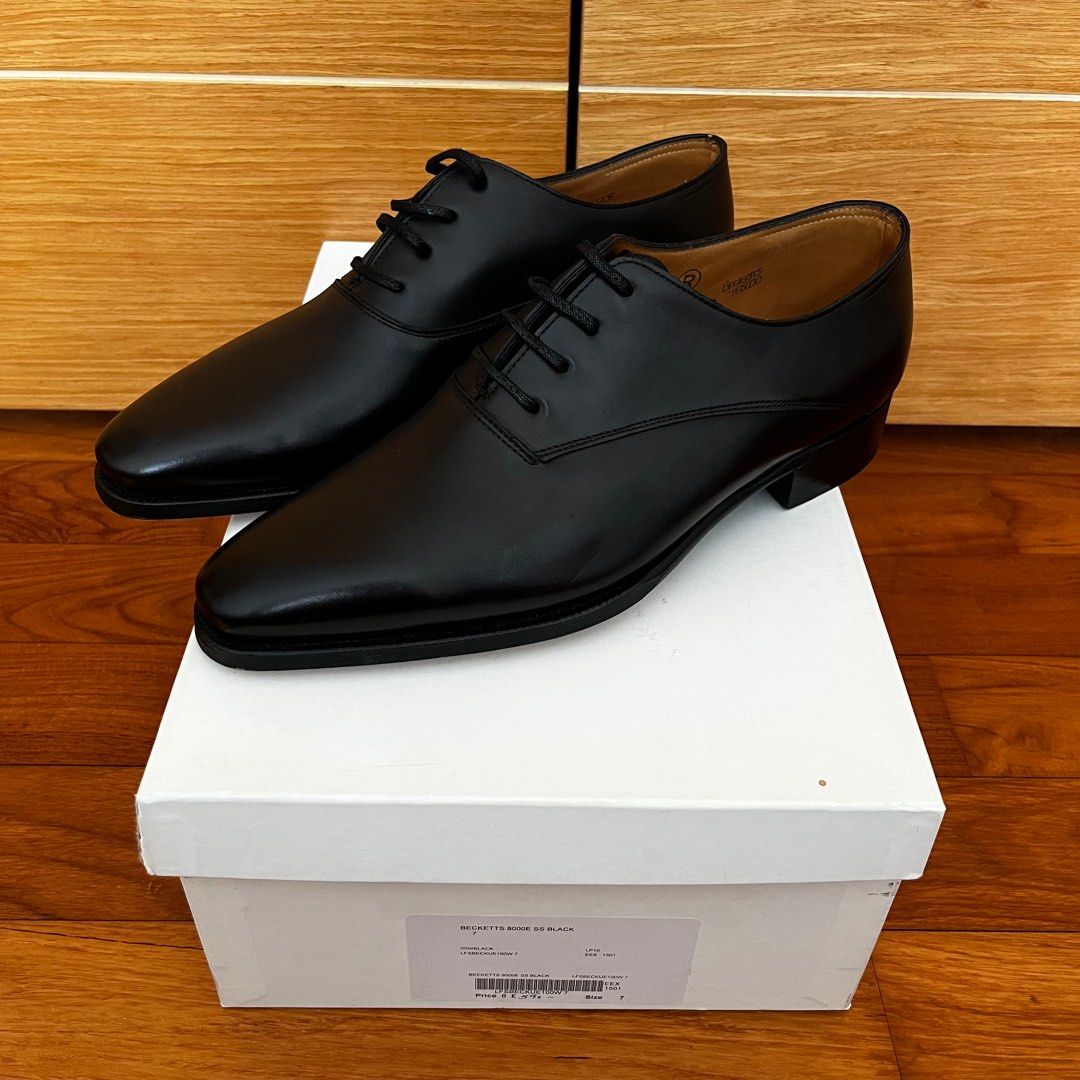 JOHN LOBB Becketts 8000E Black Leather Shoes, Men's Fashion, Footwear ...